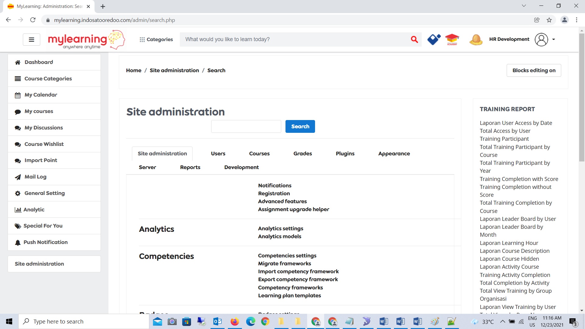 Maintenance Learning Management System PT. Indosat, Tbk (Jakarta-2021)