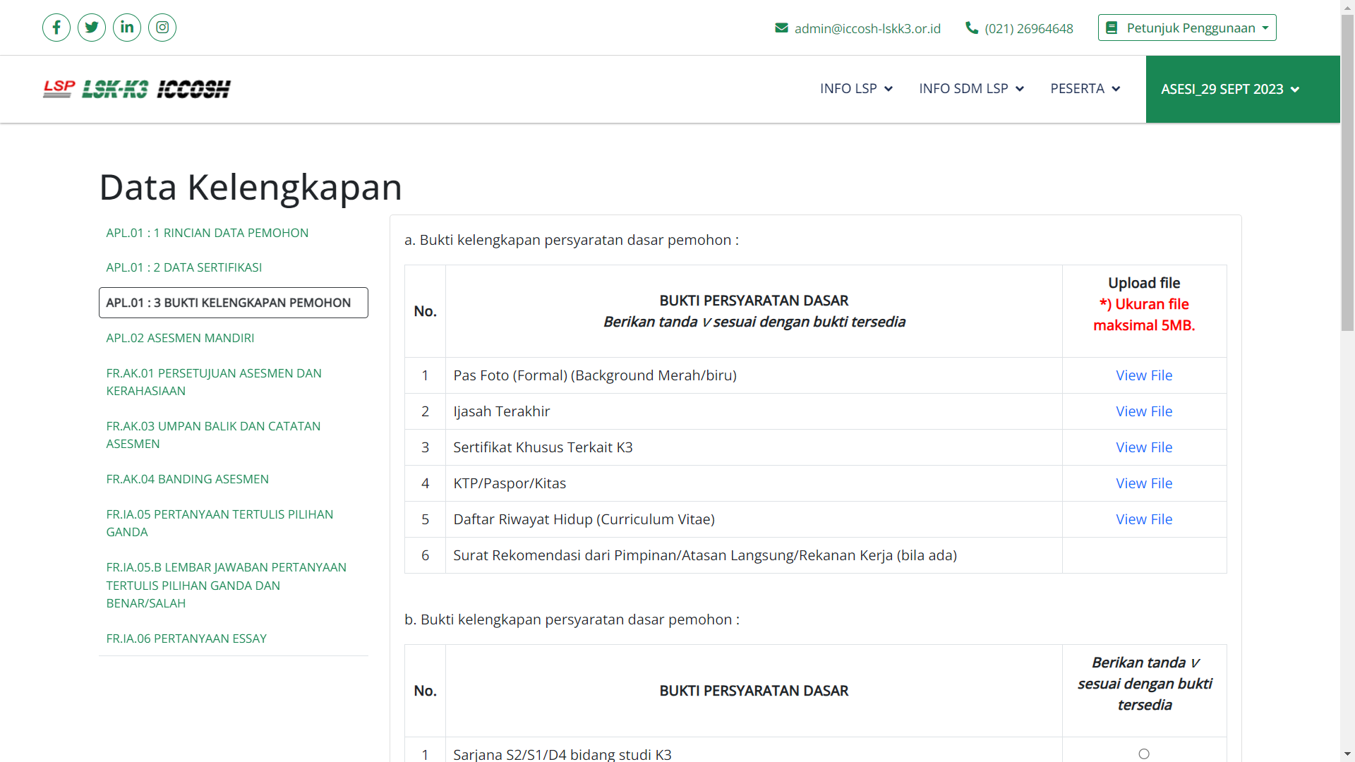 E-Assessment LSP LSK-K3 ICCOSH