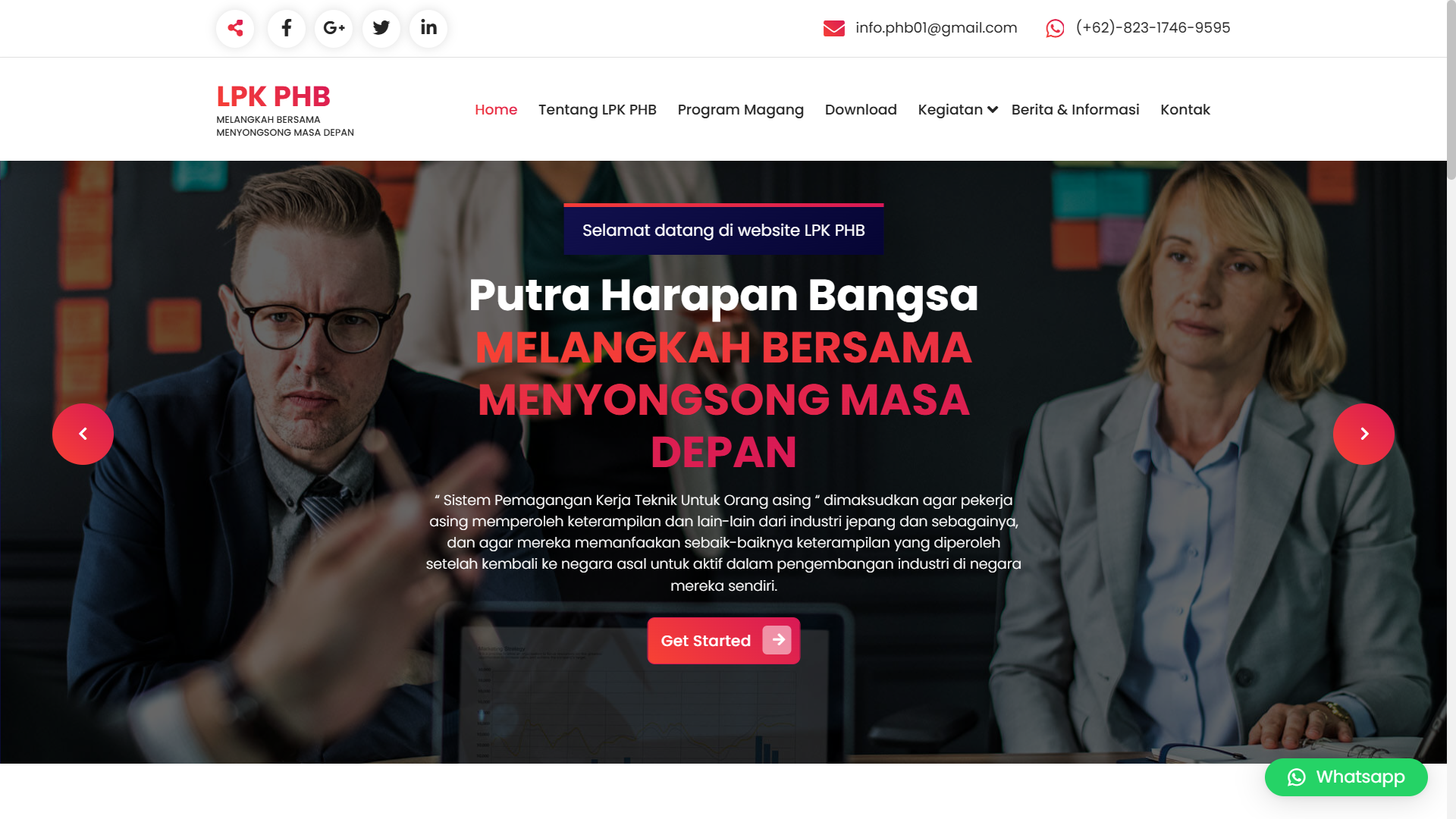Pengembangan Website LPK Putra Harapan Bangsa